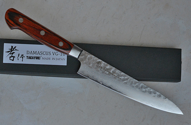 Japanese VG10 Damascus hammered  Petty Knife Sakai Takayuki