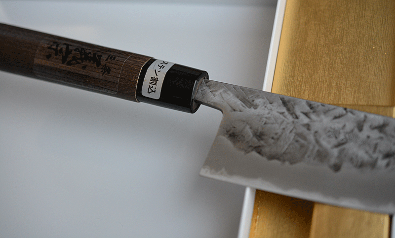 Japanese Small Santoku knife Shirogami carbon steel 160mm 