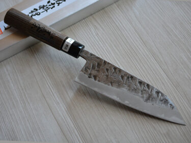 CK002 Japanese Small Santoku knife Shirogami carbon steel 160mm – Kawamura Sanjo Yoshimune [$120.00]