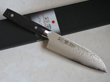 CS102 Japanese Santoku knife VG10 Damascus stainless steel 170mm – Saiun by Sekikanetsugu [$123.00]
