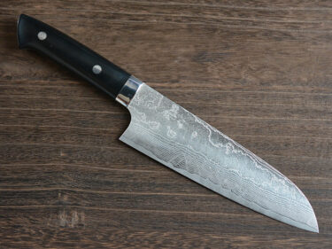 CS202 Japanese Santoku knife VG10 polished Damascus stainless steel 180mm – Saji [Sold Out]