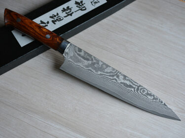 CS203 Japanese Chef knife VG10 Black Damascus stainless steel 210mm – Saji [$315.00]