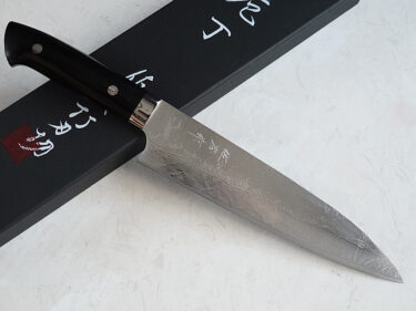 CS205 Japanese Gyuto knife VG10 polished Damascus stainless steel 210mm – Saji [$315.00]