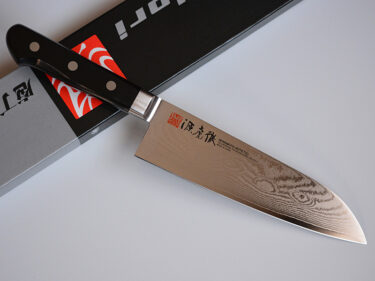 CY105 Japanese Santoku knife VG10 Damascus stainless steel 180mm – Minamoto [$123.00]