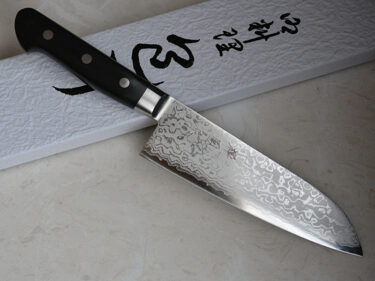 CY201 Japanese Santoku knife VG10 Damascus stainless steel 170mm – Zenpou [Sold Out]