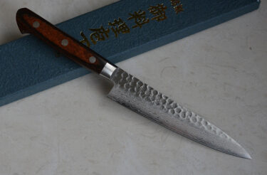 CY204 Japanese Petty knife TC VG10 Damascus stainless steel 140mm – Zenpou [Sold Out]