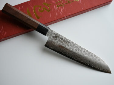 CY208 Japanese Wa-Santoku knife Swedish stainless Damascus steel 185mm – Zenpou [Sold Out]