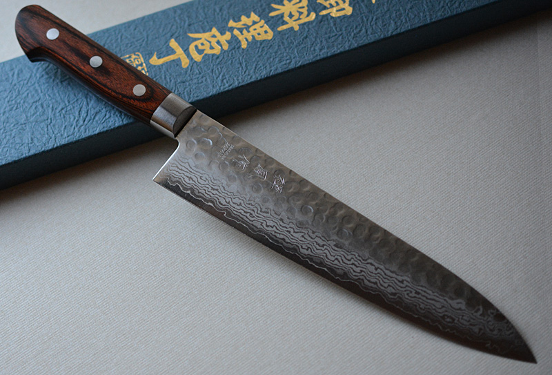 Japanese VG10 Damascus hammered knife Zenpou Gyuto type