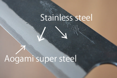 Traditional making with carbon steel. Yamamoto nakiri kitchen knife