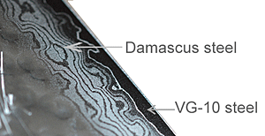 VG-10 Damascus steel knives