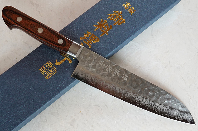Japanese VG10 Damascus hammered Knife zenpou