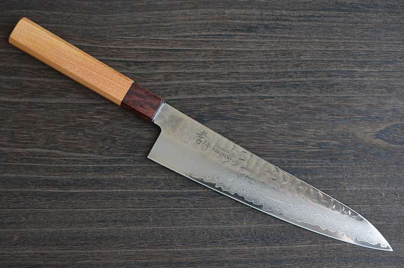 Japanese traditional style Damascus hammered Knife sakai takayuki