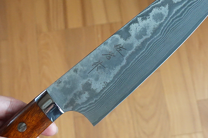 Couteau artisanal Japonais Takeshi Saji - Santoku VG10 16,5 cm - Rainbow -  Couteau Nippon